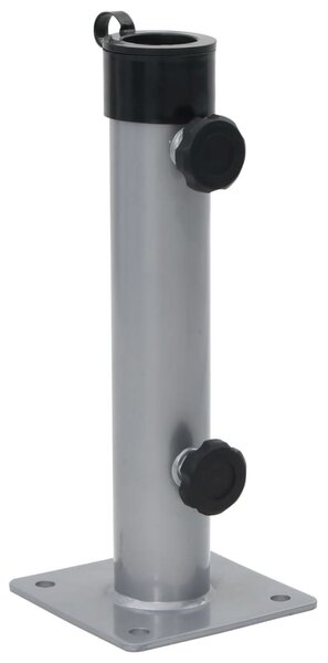 Ezüstszínű acél napernyőtalp rúdhoz Ø38/48 mm