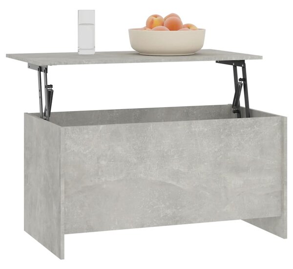 Betonszürke szerelt fa dohányzóasztal 102 x 55,5 x 52,5 cm