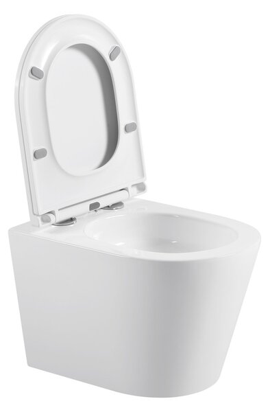 Erga Vento, fali WC-csésze 490x365x365mm, Tornado 2 + lassú záródású WC-ülőke, fehér, ERG-V03-VENTO-TO2-WH