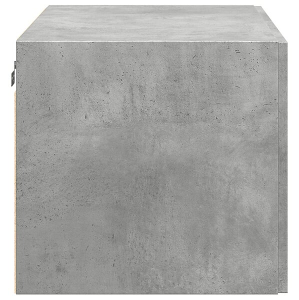 Betonszürke szerelt fa faliszekrény 80 x 42,5 x 40 cm