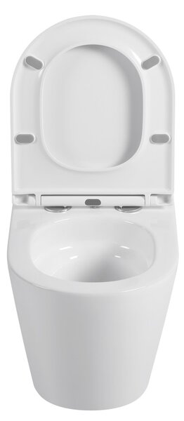 Erga Vento, fali WC-csésze 490x365x365mm, Tornado 2 + lassú záródású WC-ülőke, fehér, ERG-V03-VENTO-TO2-WH