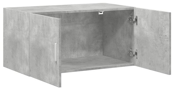 Betonszürke szerelt fa faliszekrény 80 x 42,5 x 40 cm