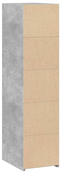 Betonszürke szerelt fa magasszekrény 30 x 41 x 124 cm