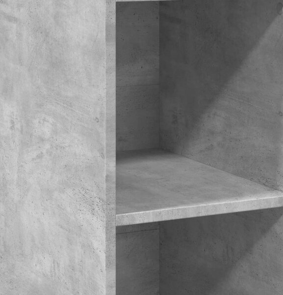 Betonszürke szerelt fa magasszekrény 30 x 41 x 124 cm