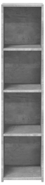 Betonszürke szerelt fa magasszekrény 30 x 41 x 124 cm