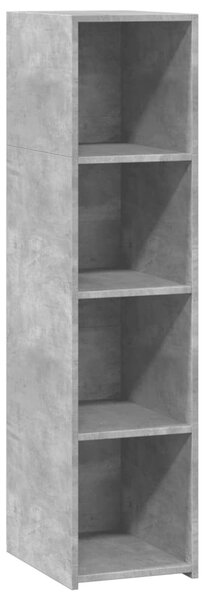 Betonszürke szerelt fa magasszekrény 30 x 41 x 124 cm