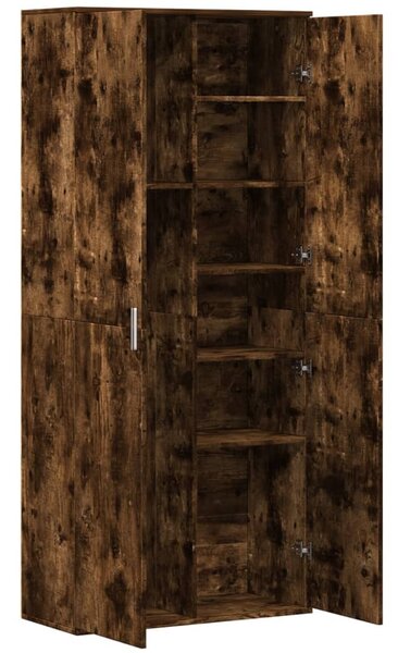 Füstös tölgy színű szerelt fa magasszekrény 80 x 35 x 180 cm