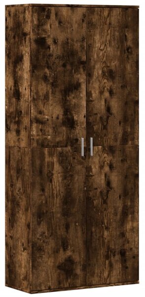 Füstös tölgy színű szerelt fa magasszekrény 80 x 35 x 180 cm