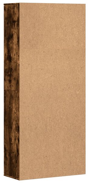 Füstös tölgy színű szerelt fa magasszekrény 80 x 35 x 180 cm