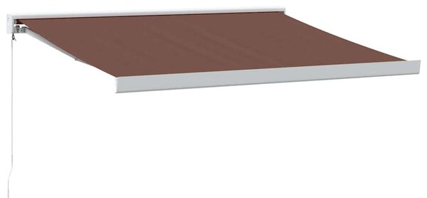 Barna kézzel kihúzható napellenző 350 x 250 cm