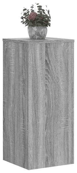 2 db szürke sonoma szerelt fa növénytartó állvány 30x30x70 cm