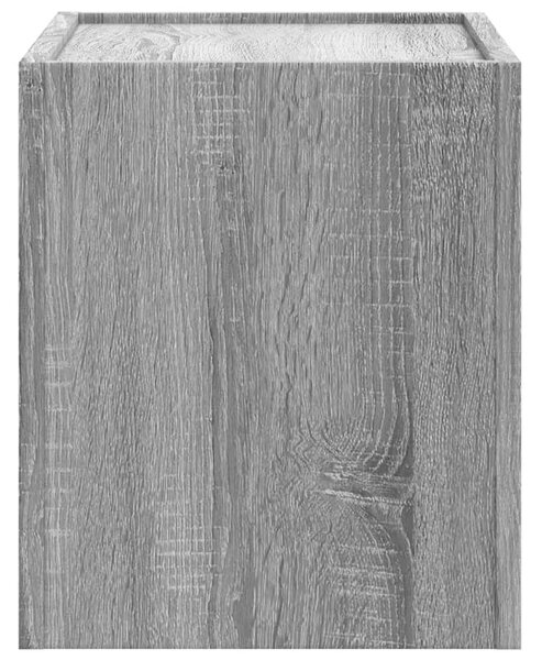 Szürke sonoma színű falra szerelhető éjjeliszekrény 45x30x35 cm