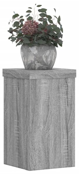 2 db szürke sonoma szerelt fa növénytartó állvány 10x10x18 cm
