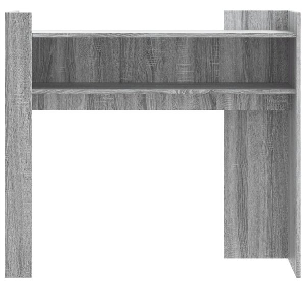 Szürke sonoma színű szerelt fa tálalóasztal 100x35x90 cm