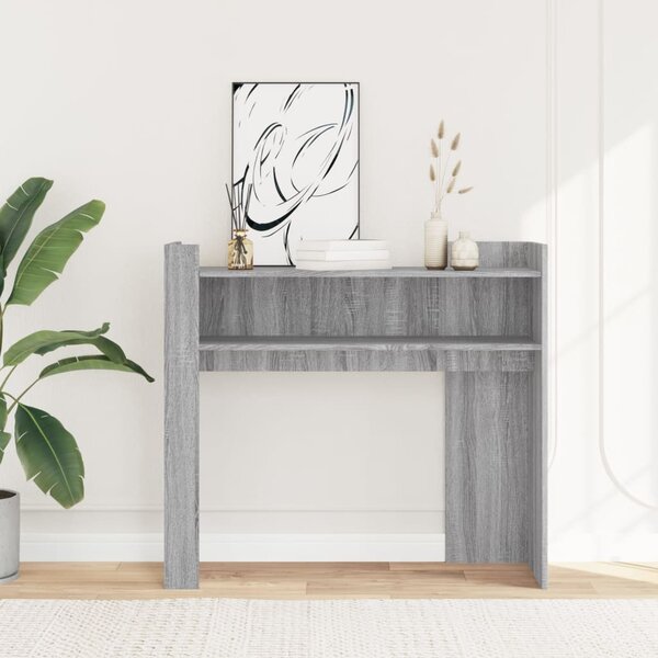 Szürke sonoma színű szerelt fa tálalóasztal 100x35x90 cm
