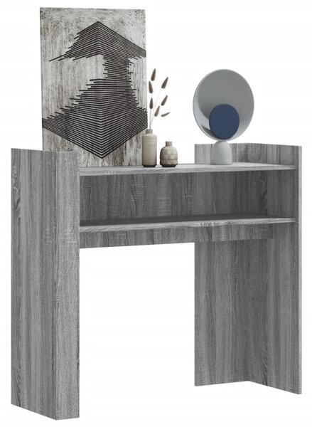 Szürke sonoma színű szerelt fa tálalóasztal 100x35x90 cm