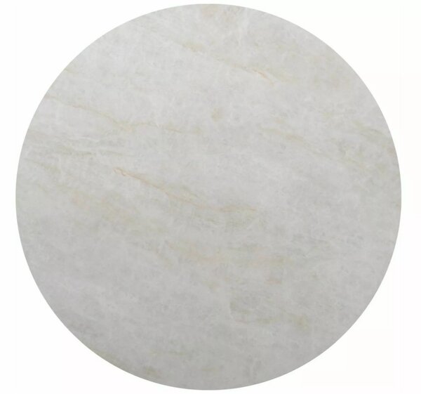 Porto Ceramic bővíthető étkezőasztal kerek edzett üveg kerámia lappal bézs fényes fekete matt