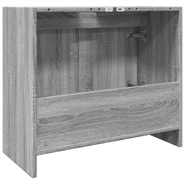 Szürke sonoma színű szerelt fa mosdószekrény 63 x 29 x 55 cm