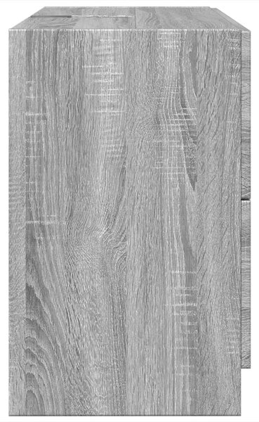 Szürke sonoma színű szerelt fa mosdószekrény 78 x 37 x 59 cm
