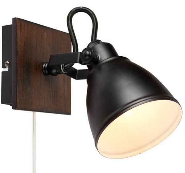Markslöjd Native fali lámpa, barna-fekete, 1xE14 foglalattal