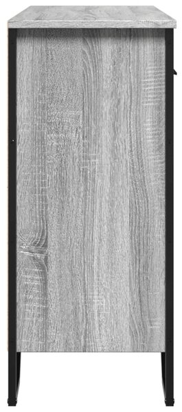 Szürke sonoma színű szerelt fa tálalószekrény 97x32,5x74,5 cm