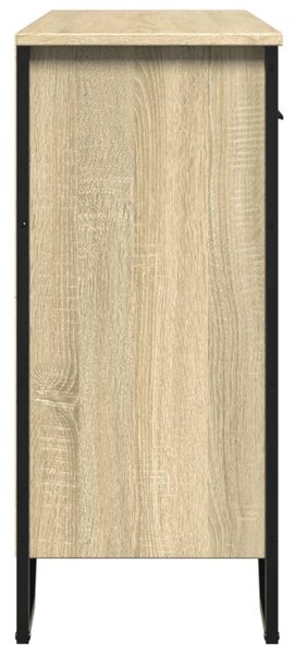 Sonoma tölgy színű szerelt fa tálalóasztal 97 x 32,5 x 74,5 cm