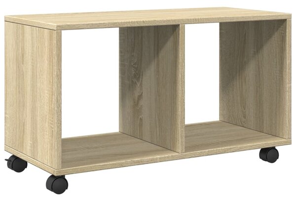Sonoma tölgy színű szerelt fa görgős szekrény 72 x 33 x 42,5 cm