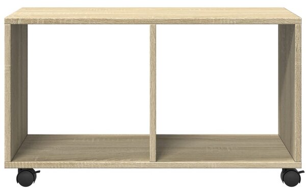 Sonoma tölgy színű szerelt fa görgős szekrény 72 x 33 x 42,5 cm