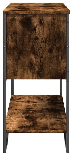 Füstös tölgy színű szerelt fa tálalóasztal 100x35x74,5 cm