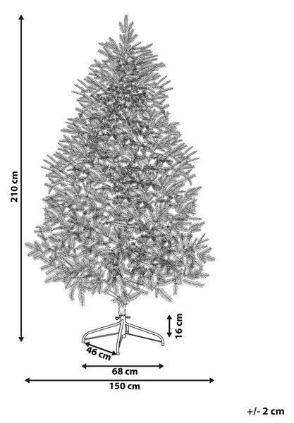 Karácsonyfa FARNHAM 210 cm Rózsaszín