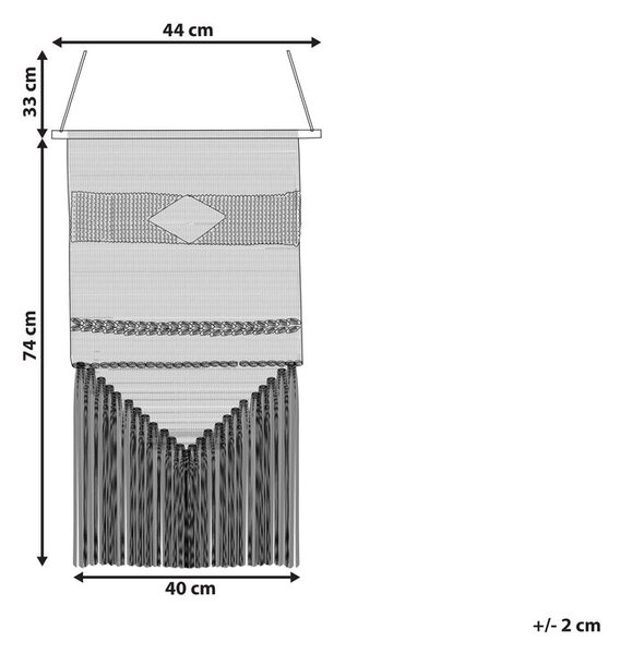 Függő dekoráció DASKA 107 cm Pamut Bézs