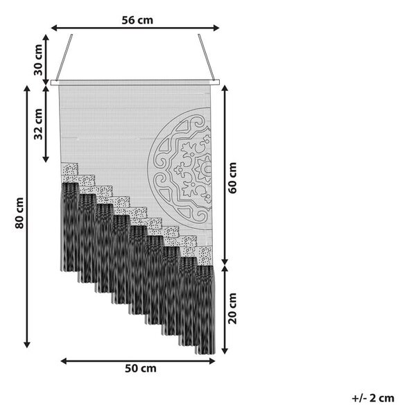 Függő dekoráció NOWSHERA 110 cm Pamut Színes