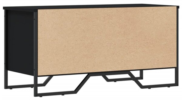 Fekete szerelt fa cipőszekrény 90 x 38 x 45,5 cm