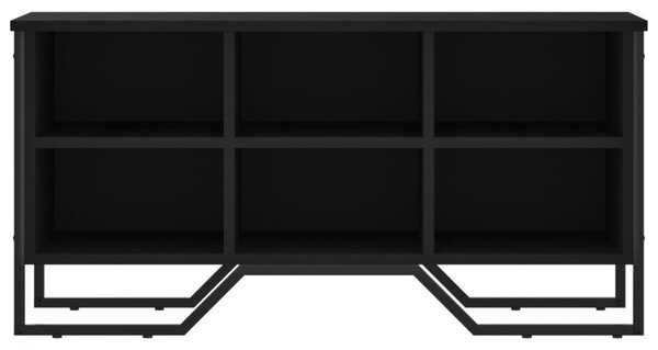 Fekete szerelt fa cipőszekrény 90 x 38 x 45,5 cm