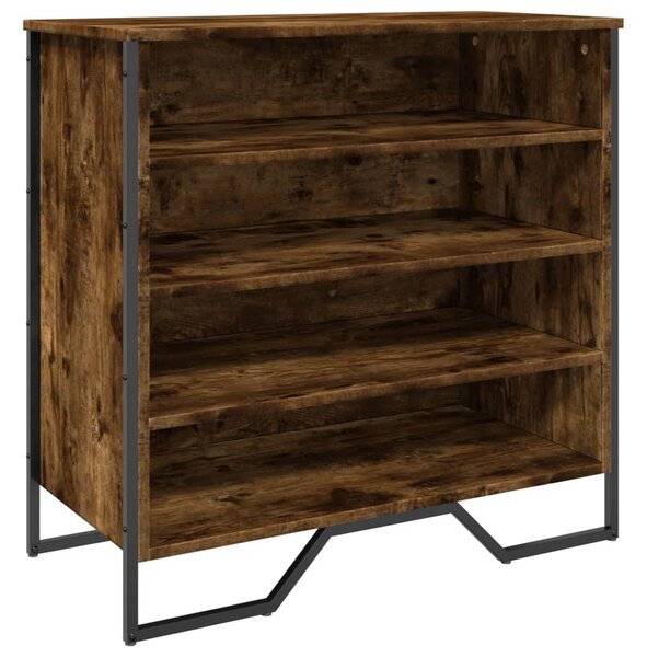 Füstös tölgy színű szerelt fa cipőszekrény 80 x 38 x 78 cm