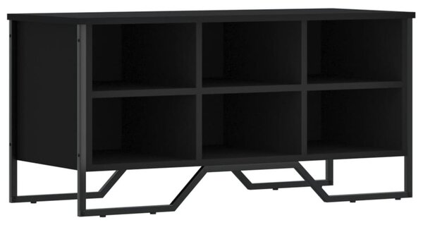 Fekete szerelt fa cipőszekrény 90 x 38 x 45,5 cm