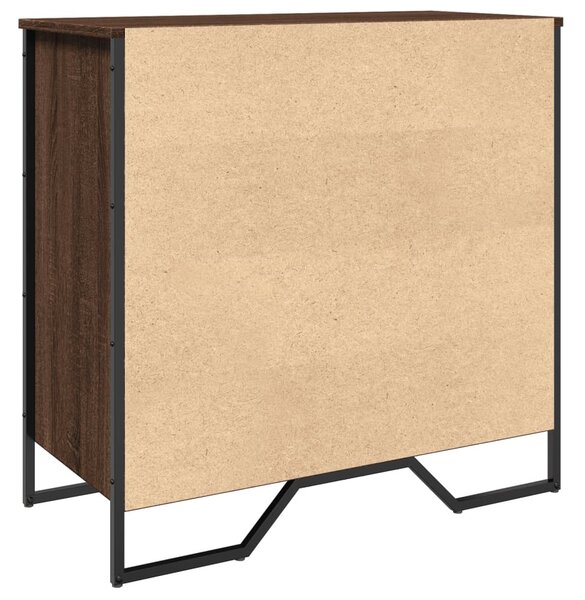 Barna tölgy színű szerelt fa cipősszekrény 80 x 38 x 78 cm