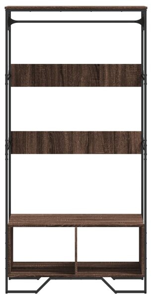 Barna tölgy színű szerelt fa ruhásszekrény 90 x 50 x 180 cm