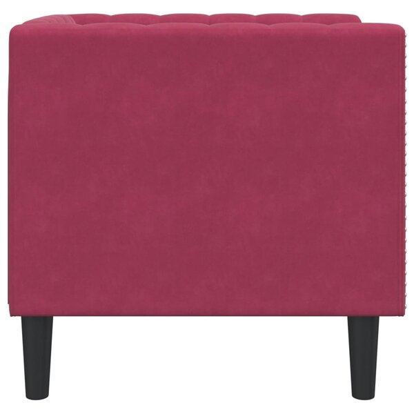 Bordó bársony Chesterfield kanapéfotel