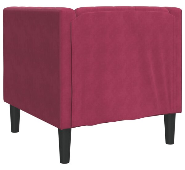 Bordó bársony Chesterfield kanapéfotel