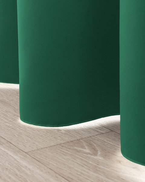 Függöny sötétítő ráncolószalaggal üvegzöld 140 x 280 cm 1 db