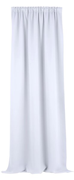 Sötétítő függöny fodros szalaggal, acélszürke-fehér, 140 x 280 cm, 1 db