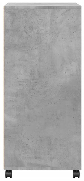 Betonszürke szerelt fa kerekes szekrény 55 x 40 x 91 cm