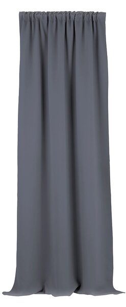 Sötétítő függöny fodros szalaggal, grafitszürke, 140 x 280 cm, 1 db
