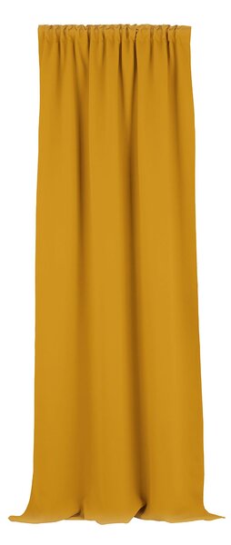 Sötétítő függöny fodros szalaggal, méz sárga, 140 x 280 cm, 1 db