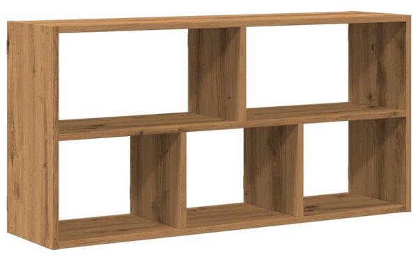 Kézműves tölgy színű szerelt fa fali polc 100 x 25 x 50 cm