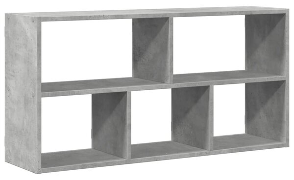 Betonszürke szerelt fa fali polc 100 x 25 x 50 cm