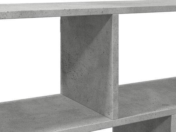 Betonszürke szerelt fa fali polc 100 x 25 x 50 cm