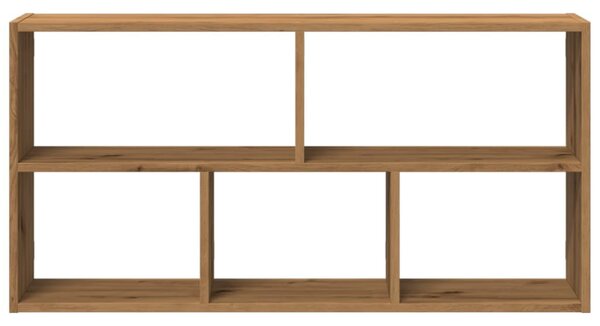 Kézműves tölgy színű szerelt fa fali polc 100 x 25 x 50 cm