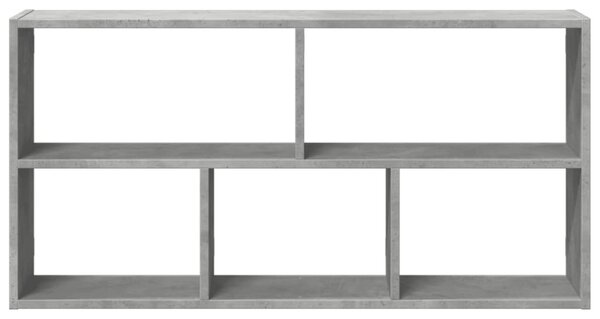 Betonszürke szerelt fa fali polc 100 x 25 x 50 cm